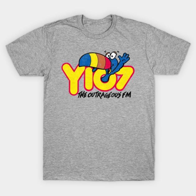 Y107 Nashville, TN / 1980s Radio Station T-Shirt by CultOfRomance